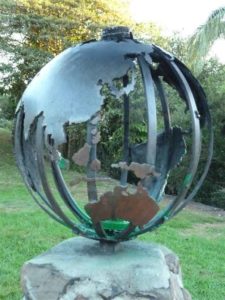 Maleny Memorial Cairn sculptured globe